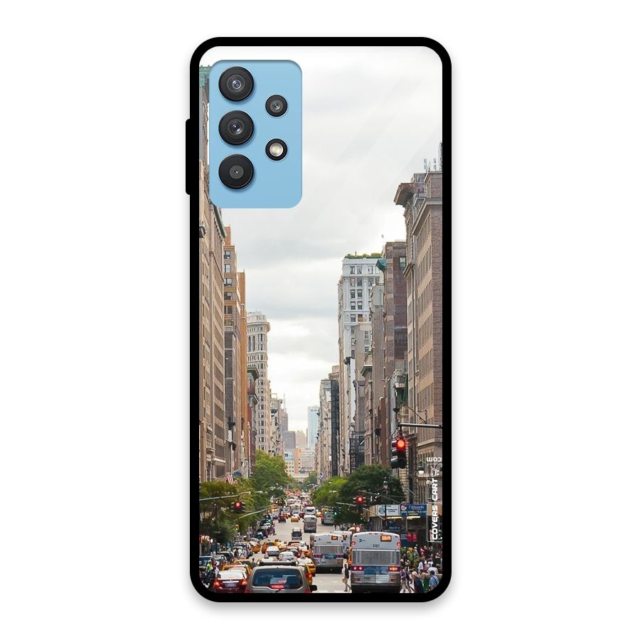 City Street View Glass Back Case for Galaxy M32 5G