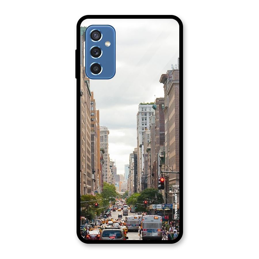 City Street View Glass Back Case for Galaxy M52 5G