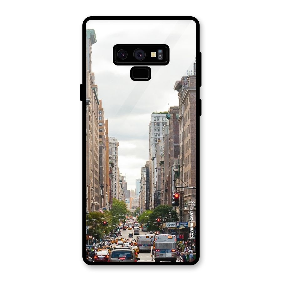 City Street View Glass Back Case for Galaxy Note 9