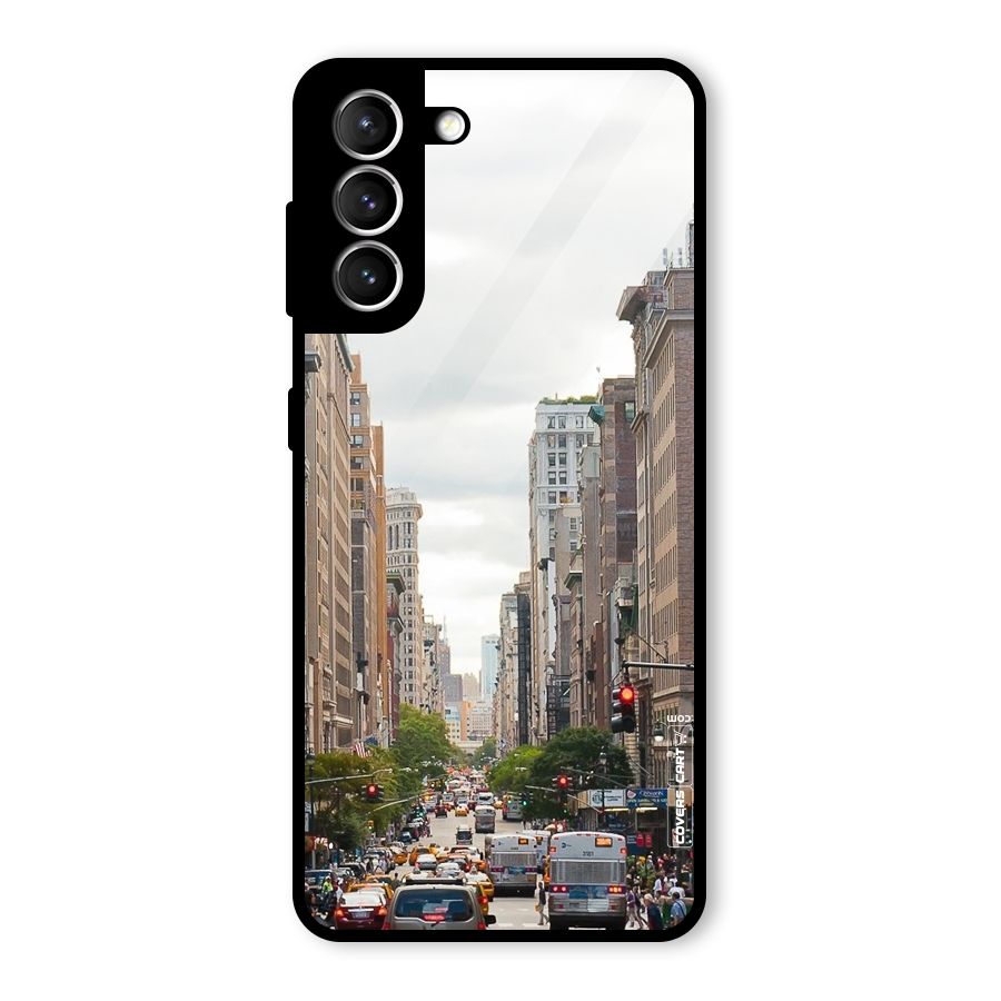 City Street View Glass Back Case for Galaxy S21 5G