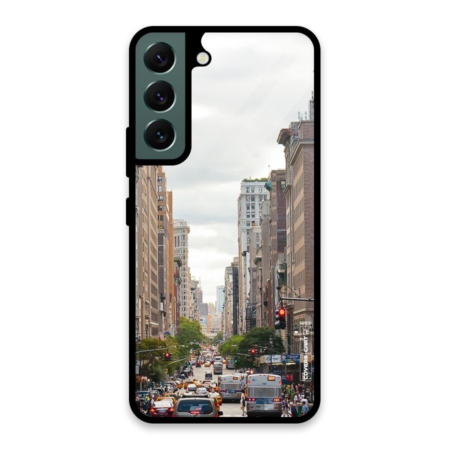 City Street View Glass Back Case for Galaxy S22 5G