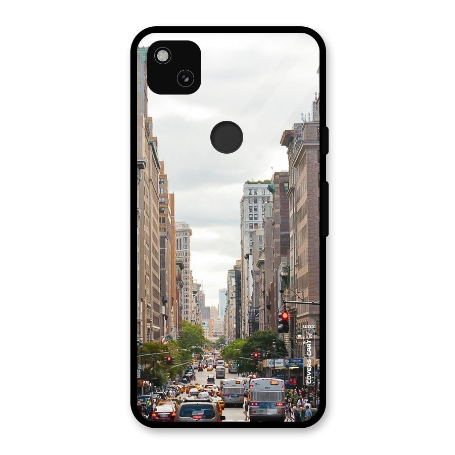 City Street View Glass Back Case for Google Pixel 4a