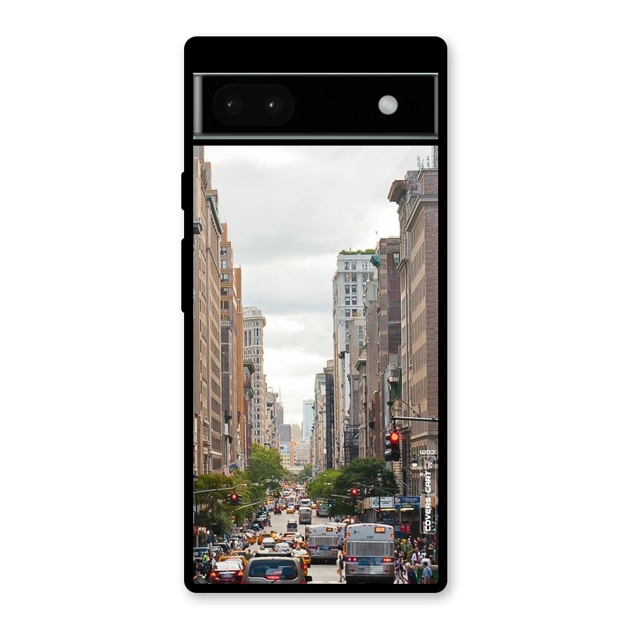 City Street View Glass Back Case for Google Pixel 6a