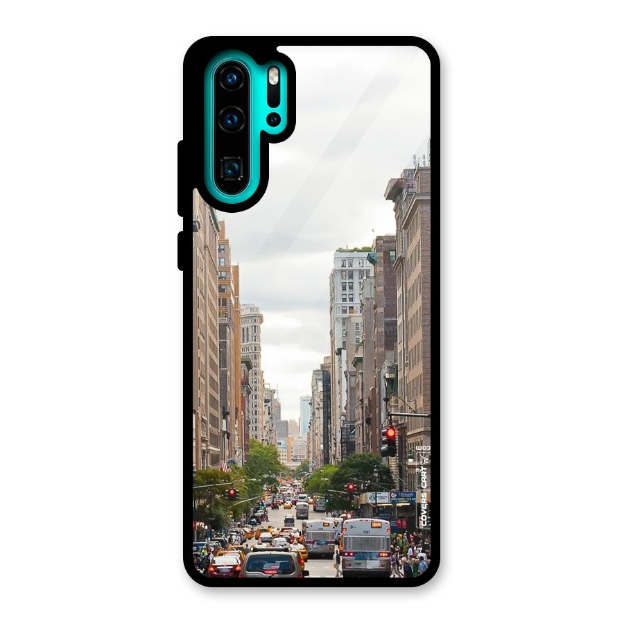 City Street View Glass Back Case for Huawei P30 Pro