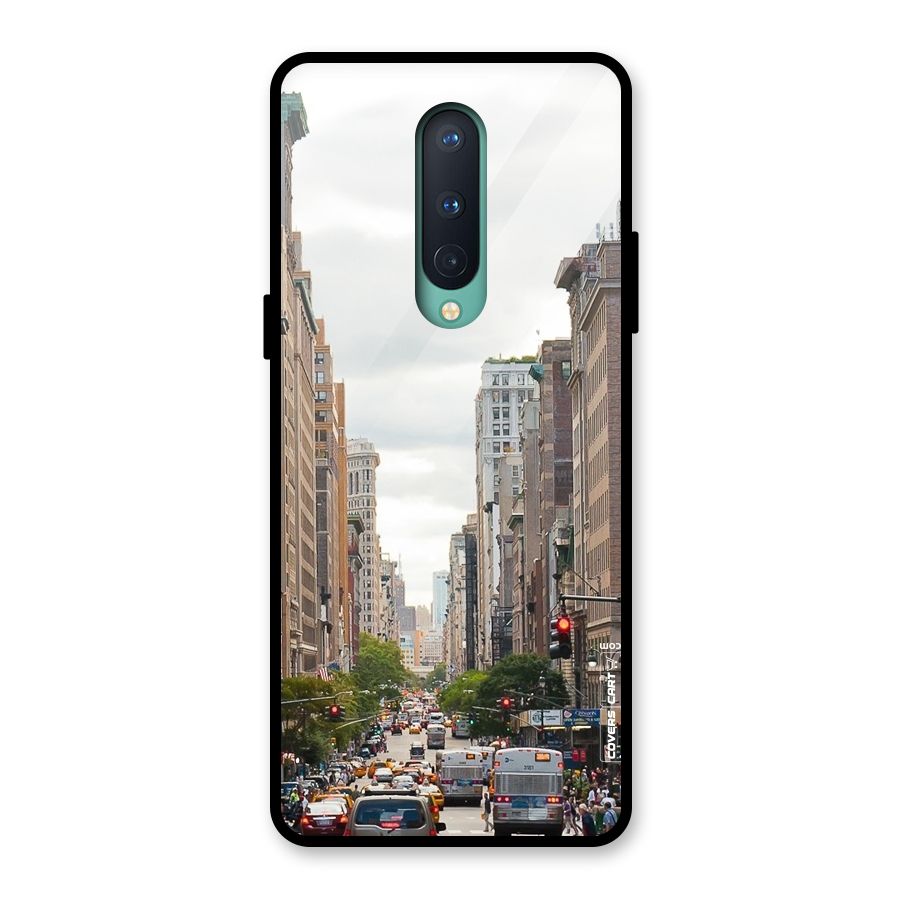 City Street View Glass Back Case for OnePlus 8