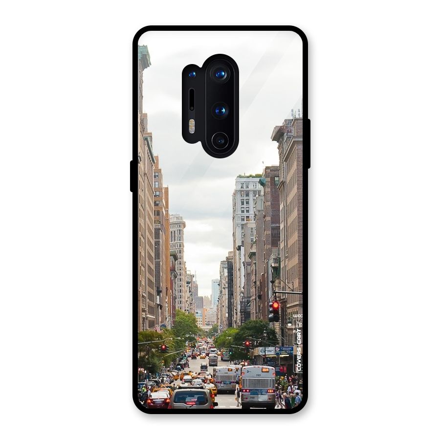 City Street View Glass Back Case for OnePlus 8 Pro