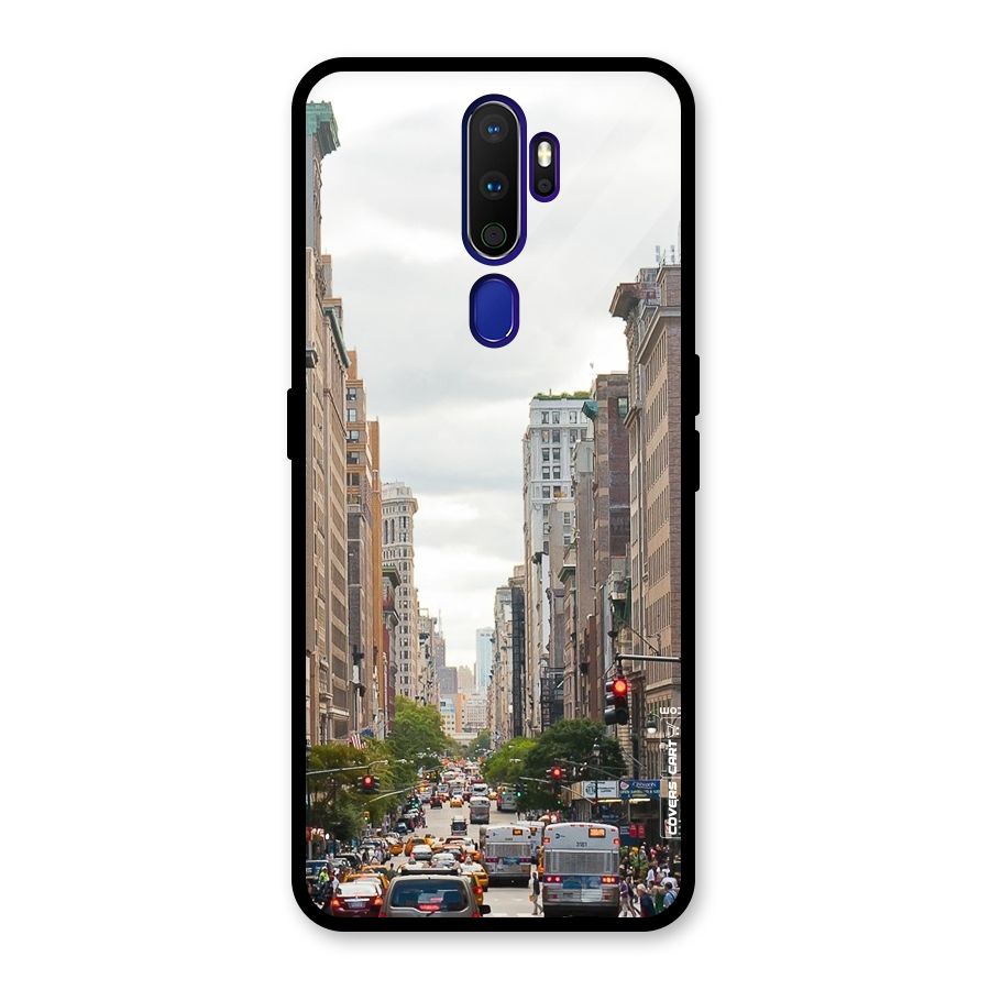 City Street View Glass Back Case for Oppo A9 (2020)