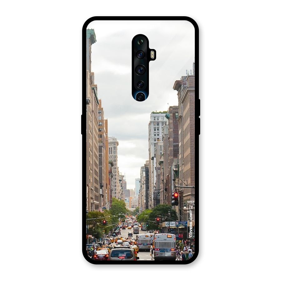 City Street View Glass Back Case for Oppo Reno2 F