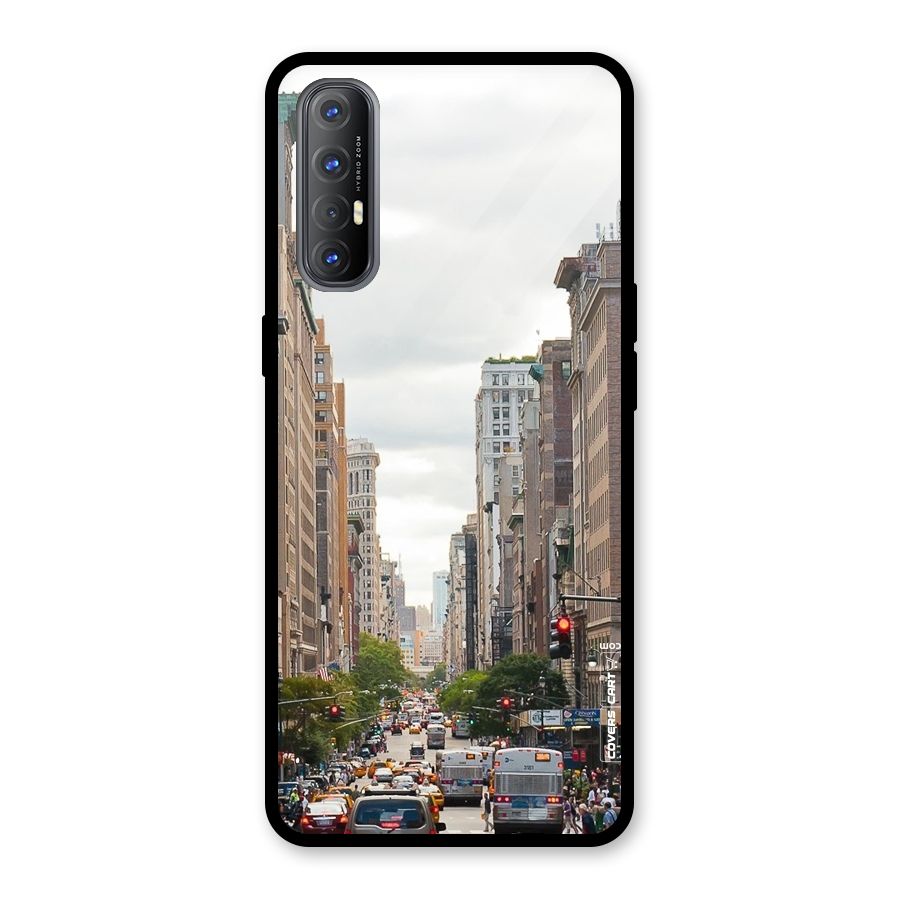 City Street View Glass Back Case for Oppo Reno3 Pro