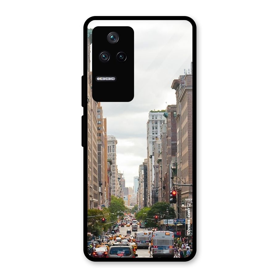 City Street View Glass Back Case for Poco F4 5G