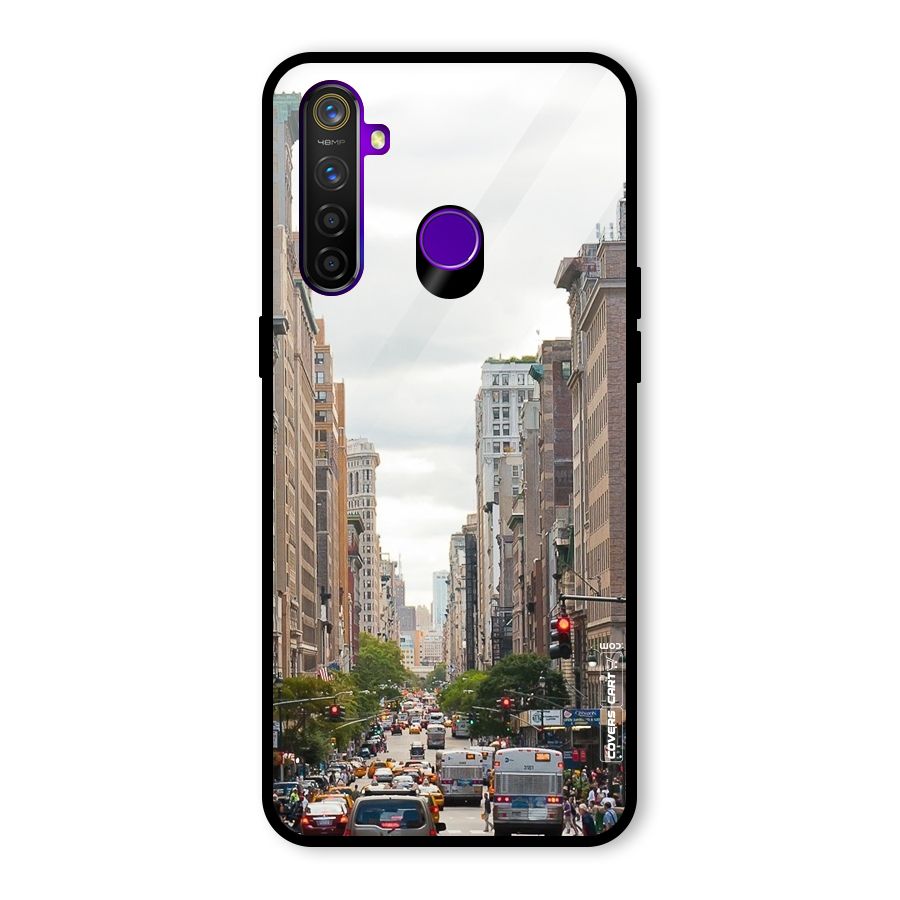 City Street View Glass Back Case for Realme 5 Pro