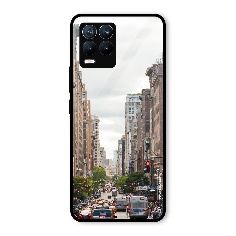 City Street View Glass Back Case for Realme 8 Pro