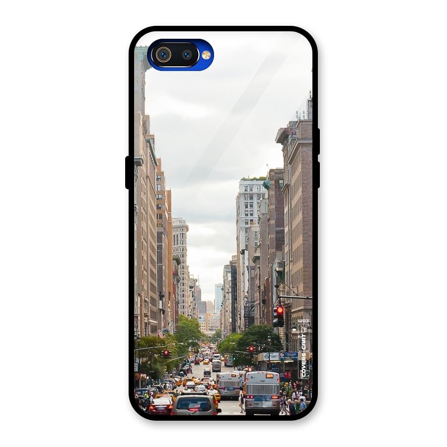 City Street View Glass Back Case for Realme C2