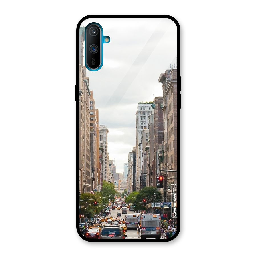 City Street View Glass Back Case for Realme C3