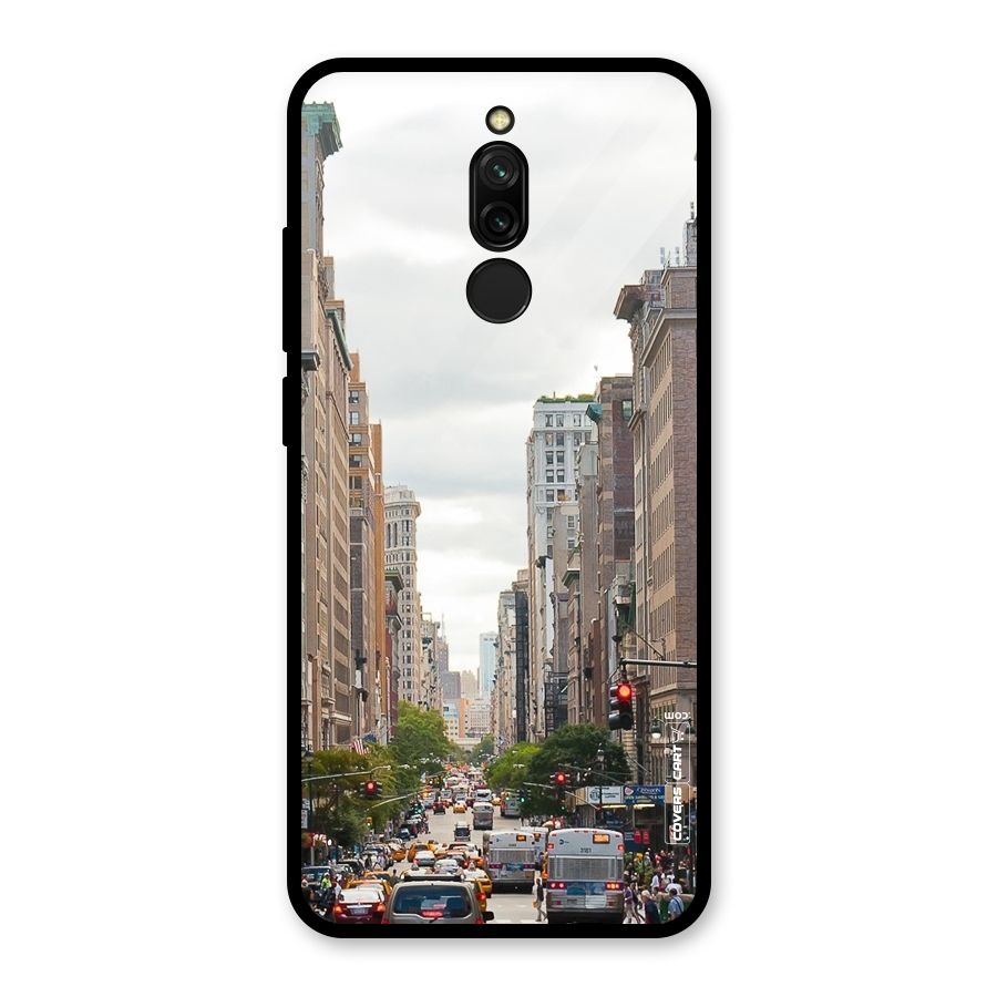 City Street View Glass Back Case for Redmi 8