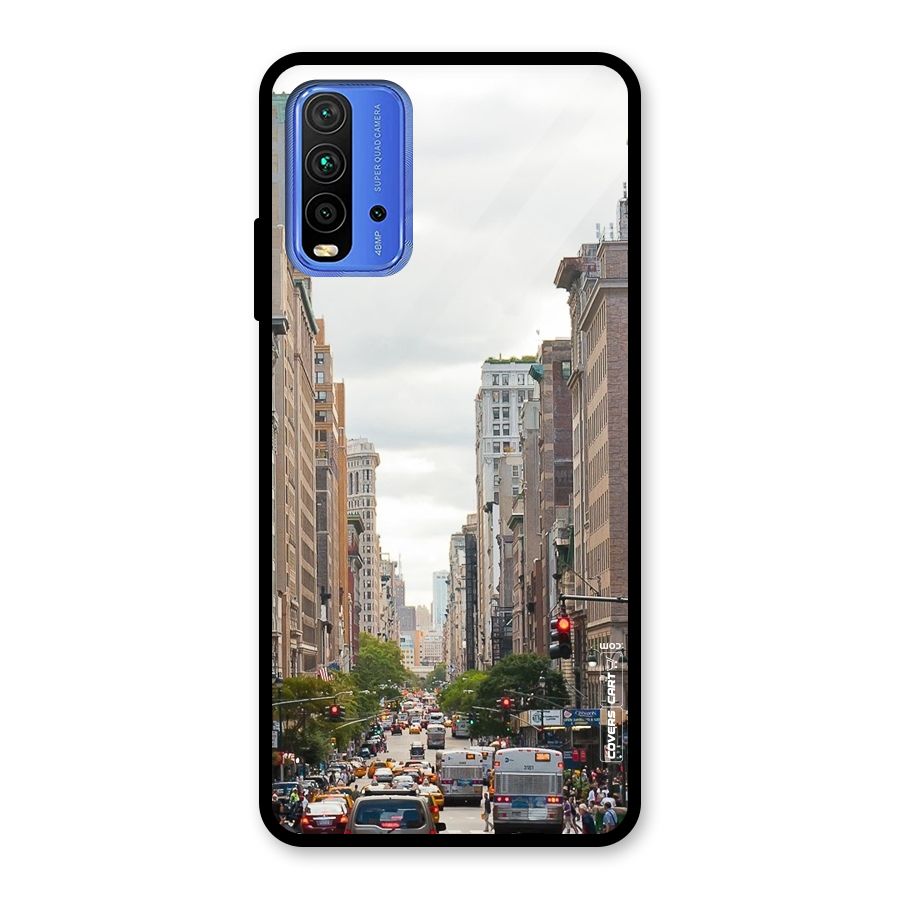 City Street View Glass Back Case for Redmi 9 Power