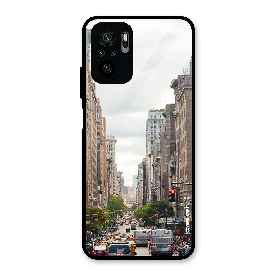 City Street View Glass Back Case for Redmi Note 10S