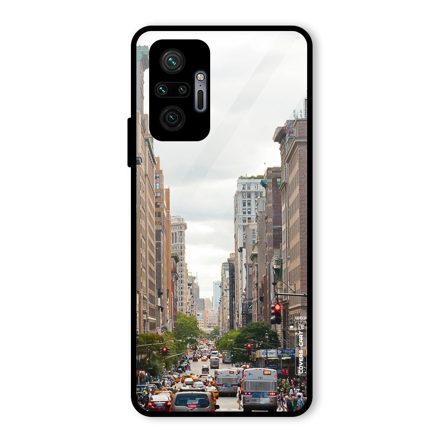 City Street View Glass Back Case for Redmi Note 10 Pro