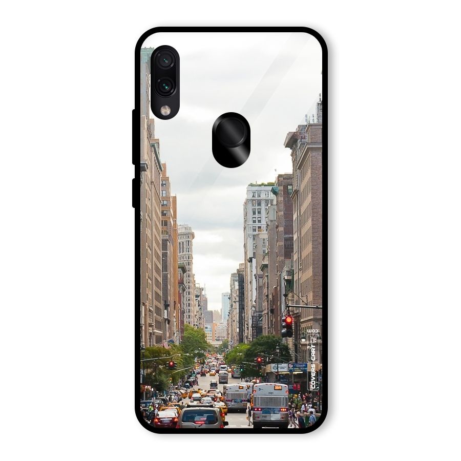 City Street View Glass Back Case for Redmi Note 7 Pro