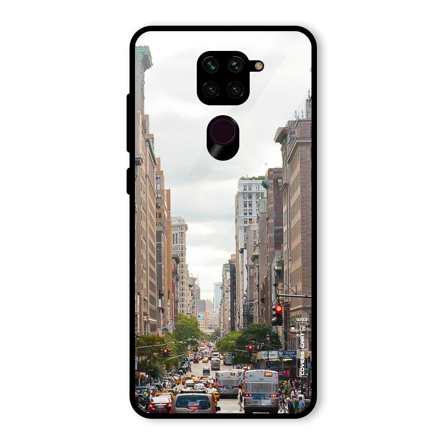 City Street View Glass Back Case for Redmi Note 9
