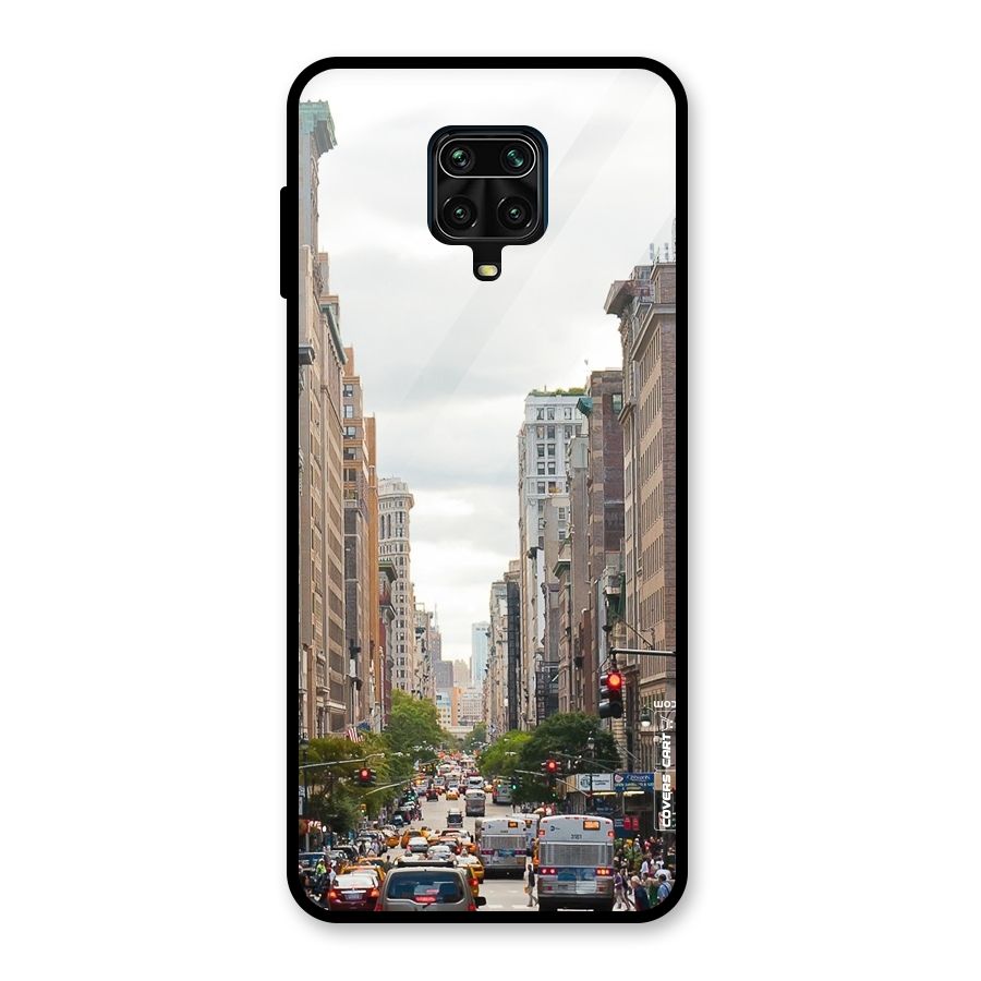 City Street View Glass Back Case for Redmi Note 9 Pro