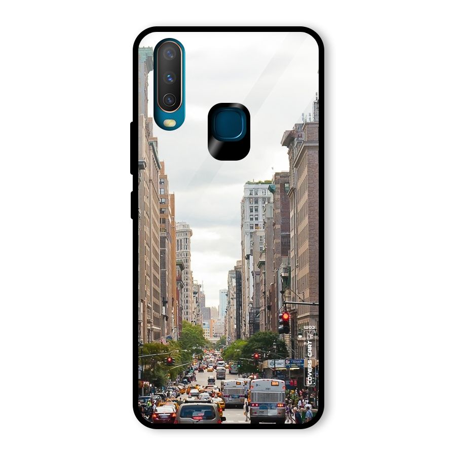 City Street View Glass Back Case for Vivo U10