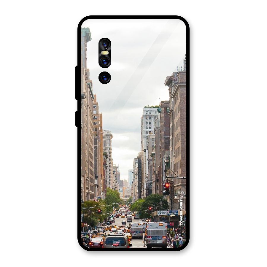 City Street View Glass Back Case for Vivo V15 Pro
