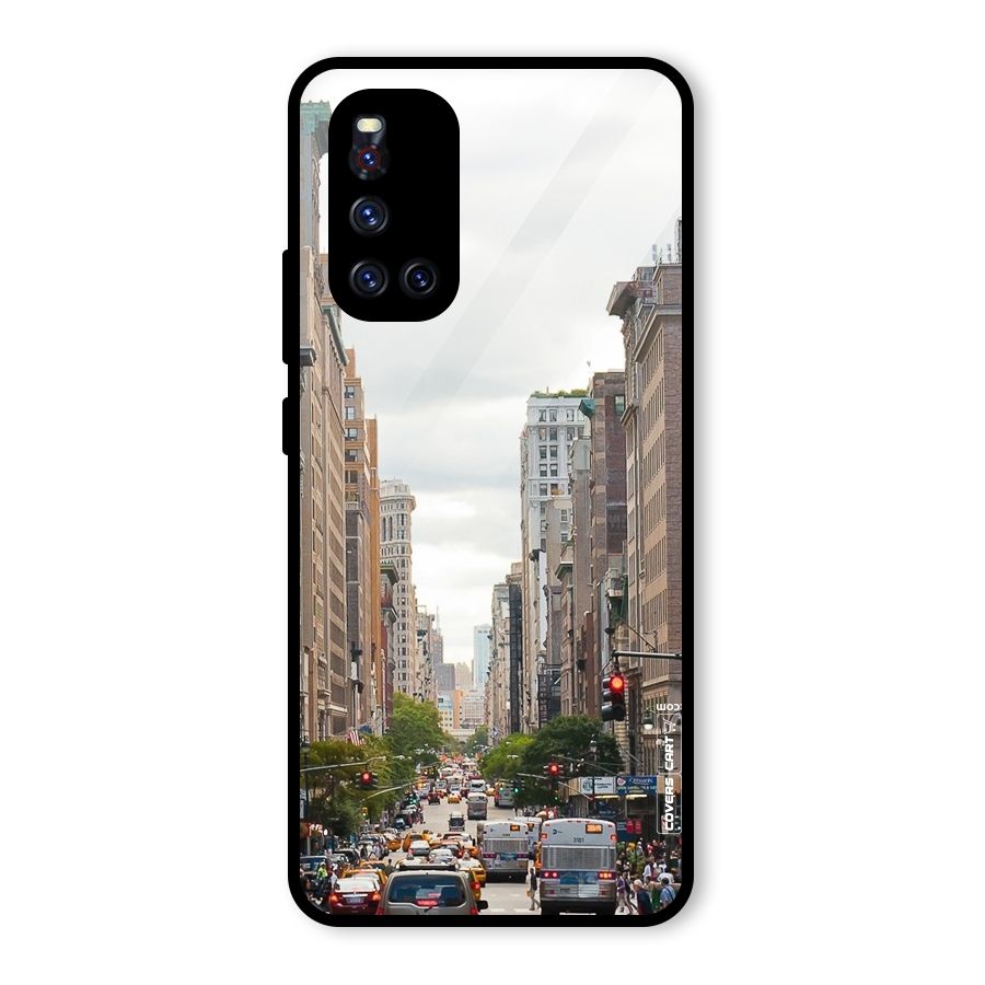 City Street View Glass Back Case for Vivo V19