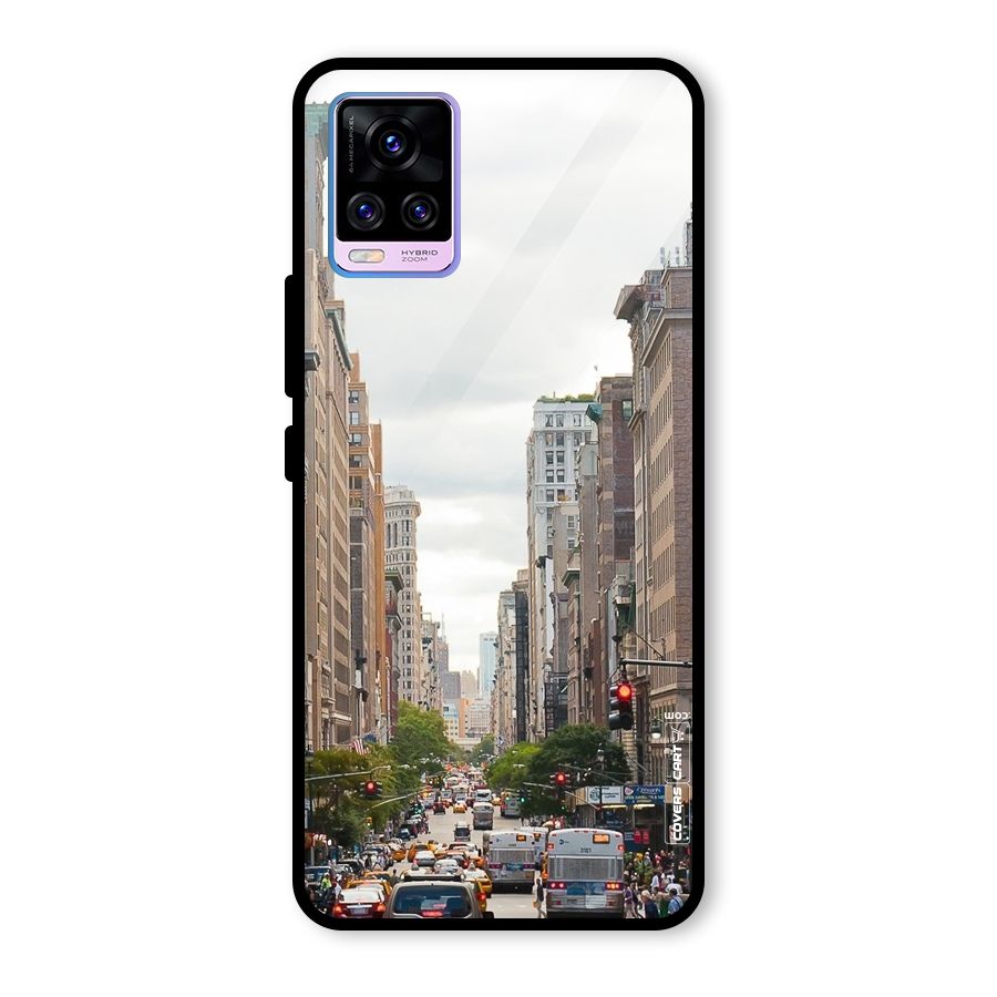 City Street View Glass Back Case for Vivo V20 Pro