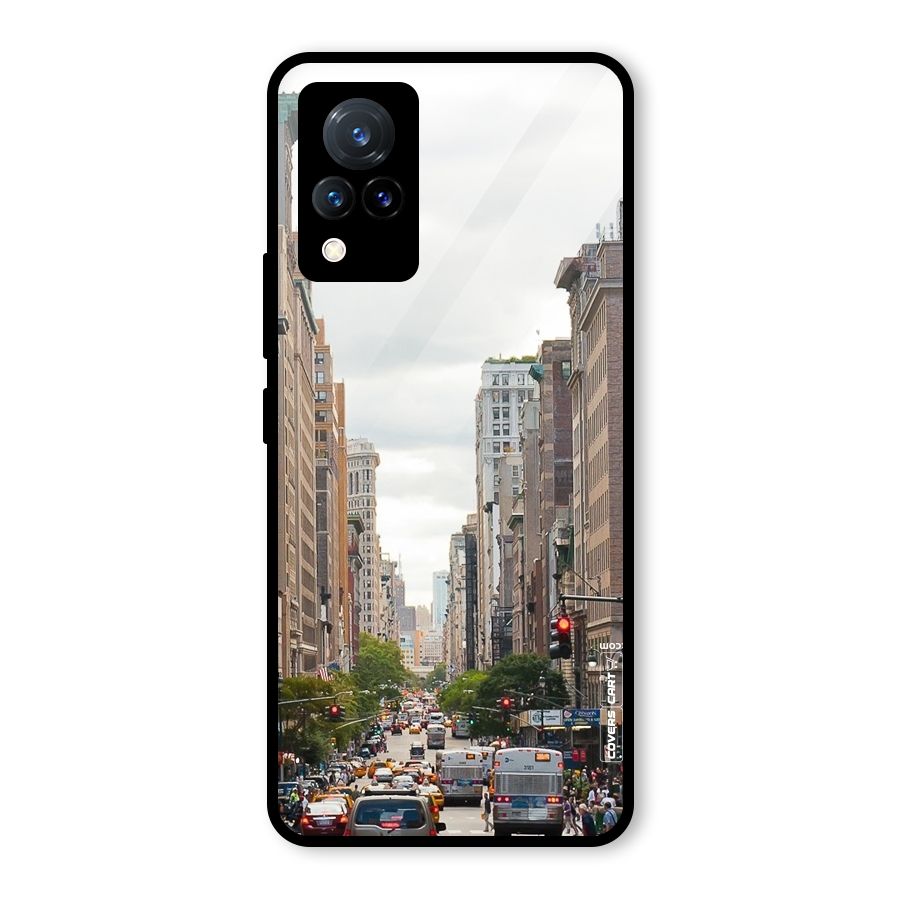 City Street View Glass Back Case for Vivo V21 5G