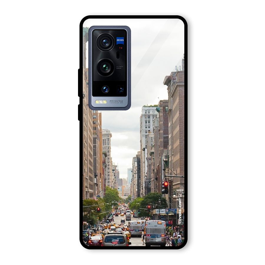 City Street View Glass Back Case for Vivo X60 Pro Plus