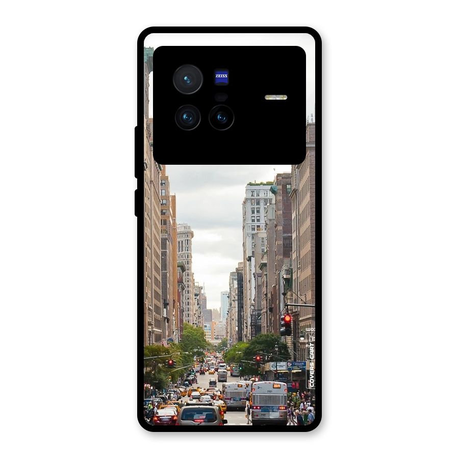 City Street View Glass Back Case for Vivo X80