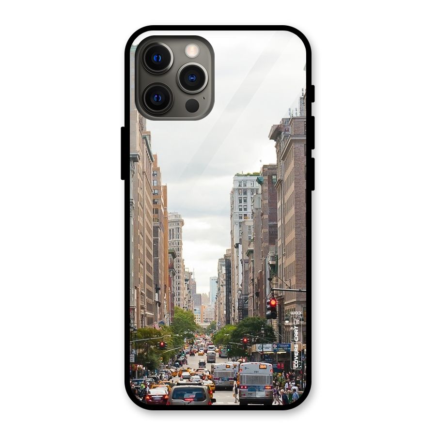 City Street View Glass Back Case for iPhone 12 Pro Max