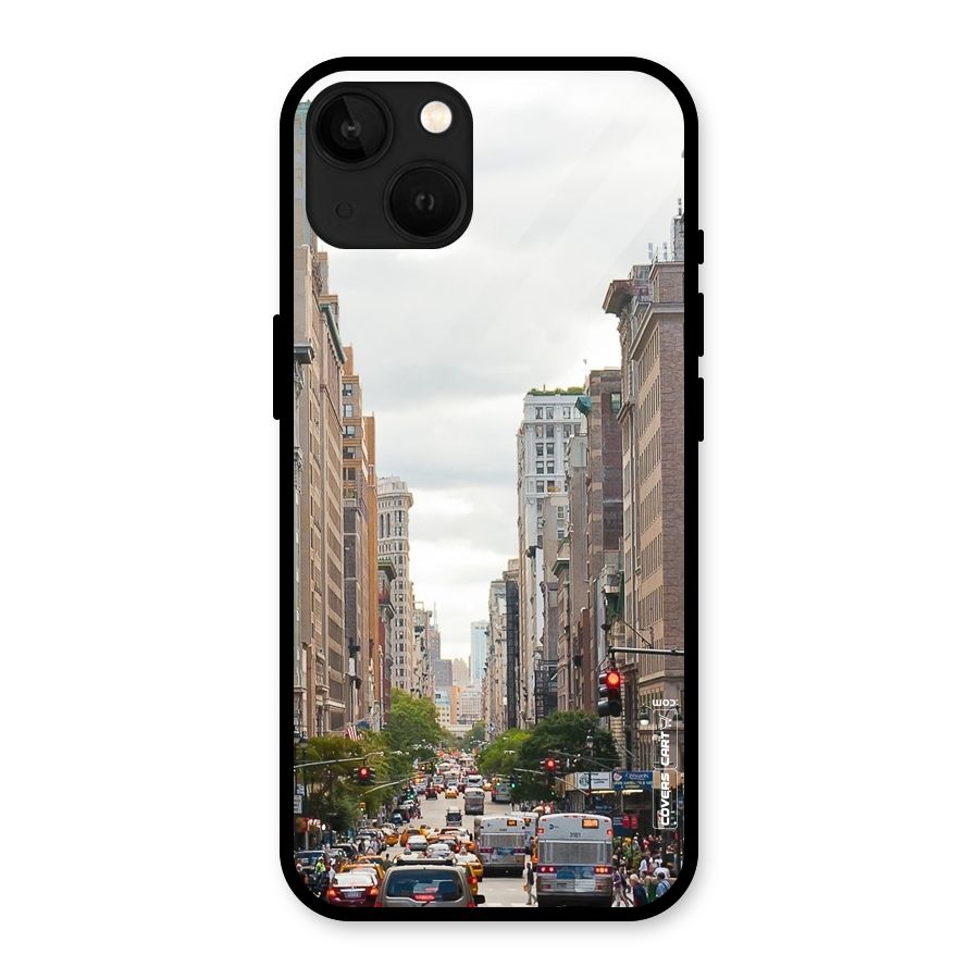 City Street View Glass Back Case for iPhone 13