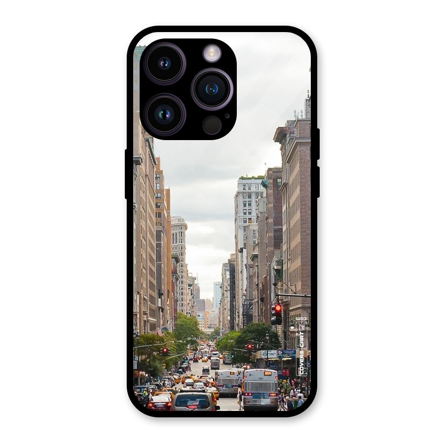City Street View Glass Back Case for iPhone 14 Pro