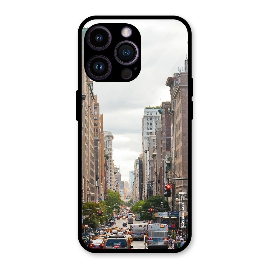 City Street View Glass Back Case for iPhone 14 Pro Max