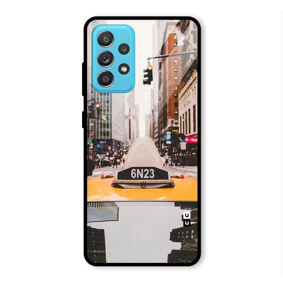 City Taxi Glass Back Case for Galaxy A52