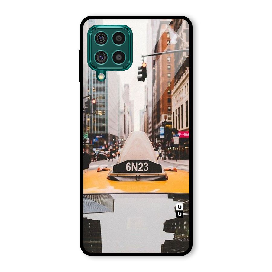 City Taxi Glass Back Case for Galaxy F62