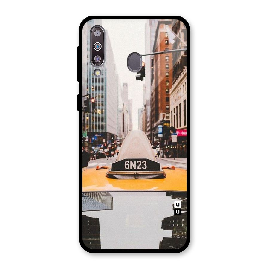 City Taxi Glass Back Case for Galaxy M30