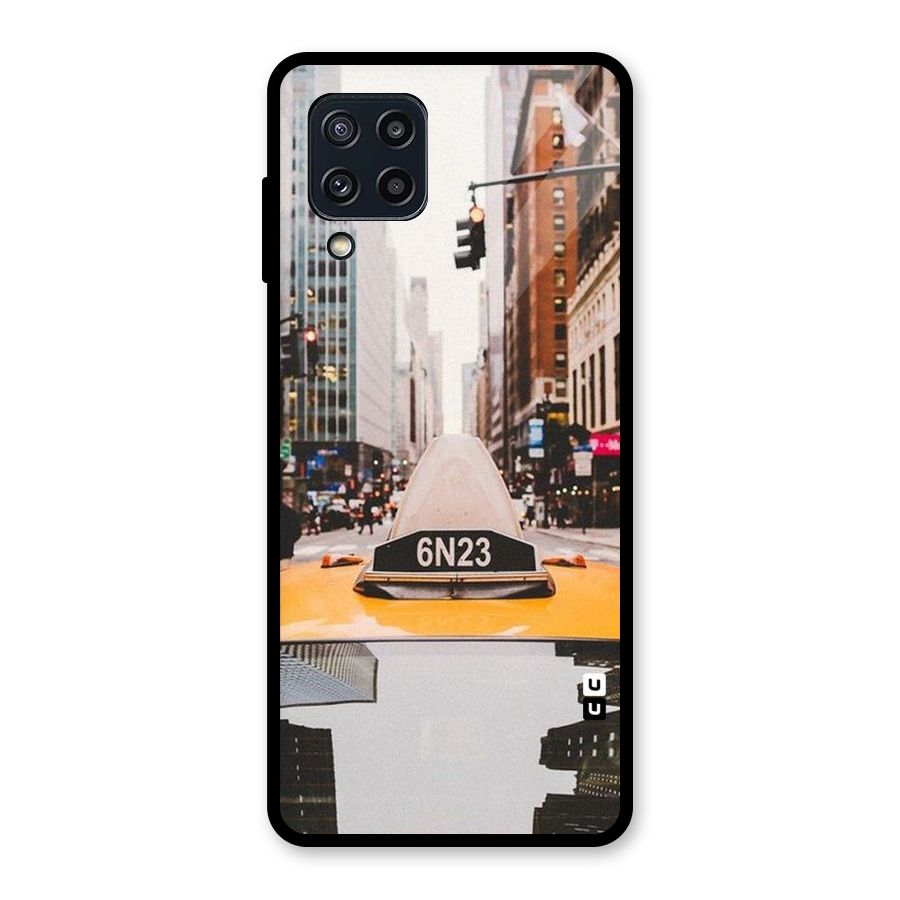 City Taxi Glass Back Case for Galaxy M32
