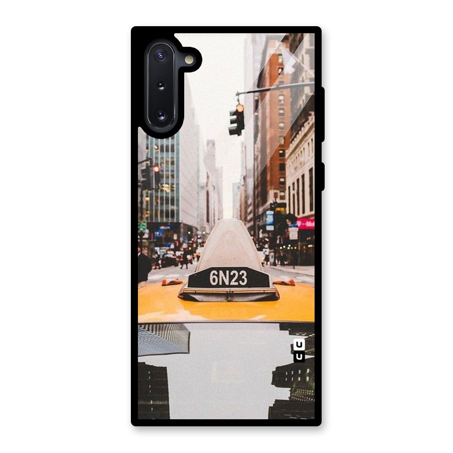 City Taxi Glass Back Case for Galaxy Note 10