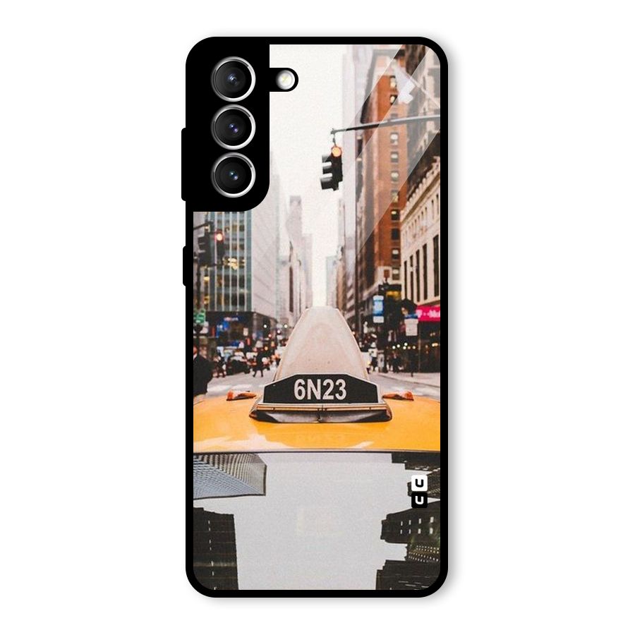 City Taxi Glass Back Case for Galaxy S21 5G