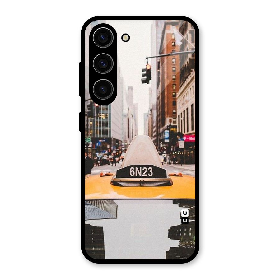 City Taxi Glass Back Case for Galaxy S23