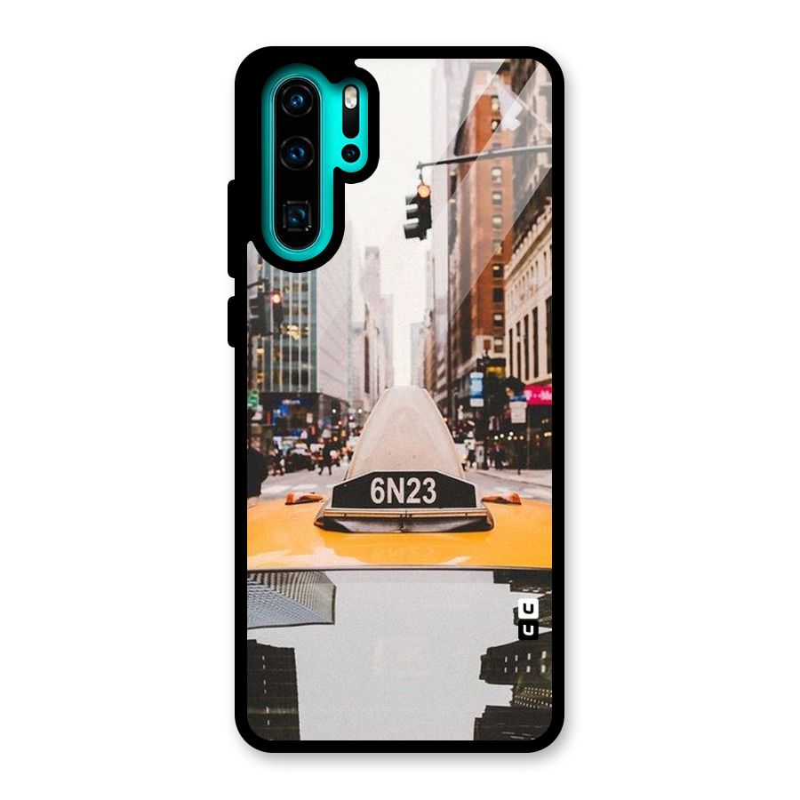 City Taxi Glass Back Case for Huawei P30 Pro