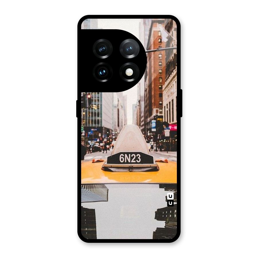 City Taxi Glass Back Case for OnePlus 11