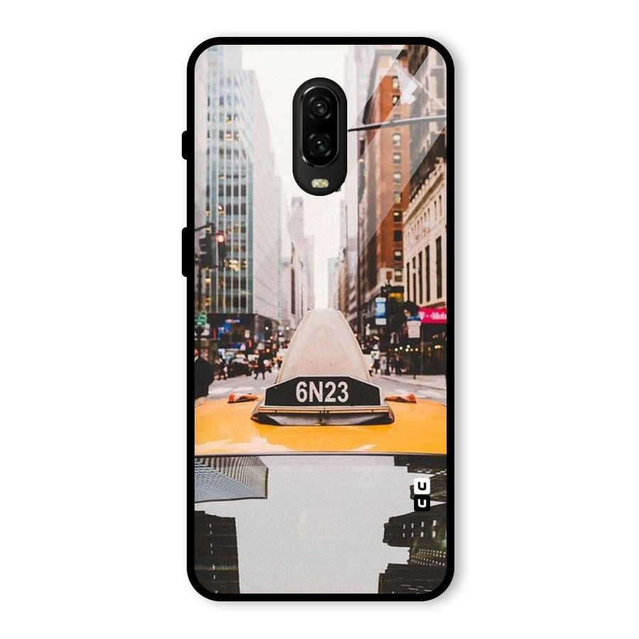 City Taxi Glass Back Case for OnePlus 6T