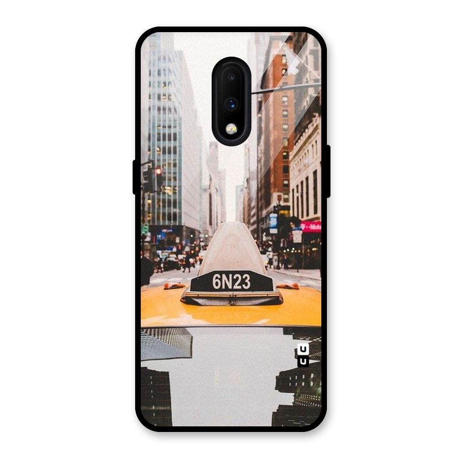 City Taxi Glass Back Case for OnePlus 7