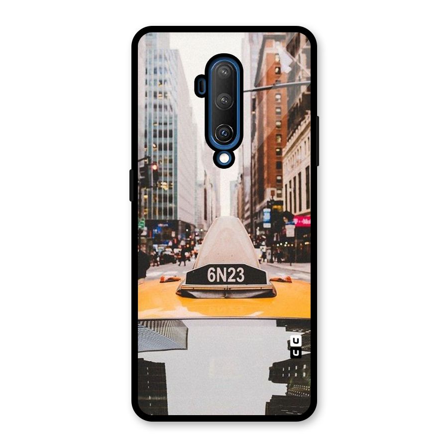 City Taxi Glass Back Case for OnePlus 7T Pro