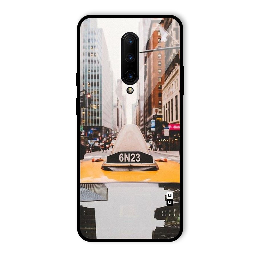 City Taxi Glass Back Case for OnePlus 7 Pro