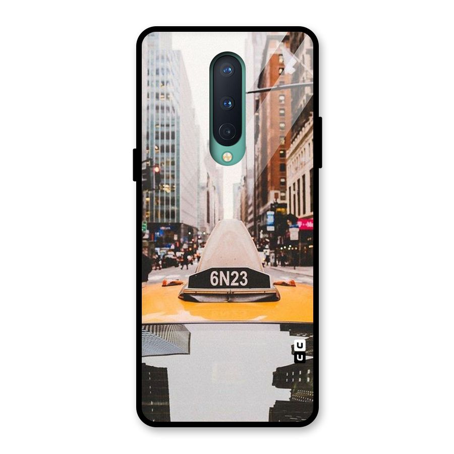 City Taxi Glass Back Case for OnePlus 8